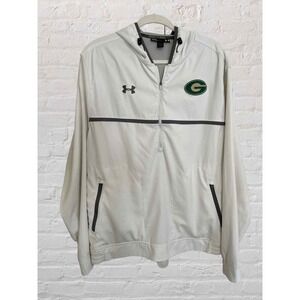 Football Fans Packers Under Armour Cold Gear‎ 1/4 Zip Hoodie White Mens Large